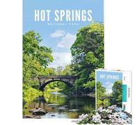 Puzzle de 1000 pièces pour Adultes Parc National des Sources thermales Jeu Stimulant et éducatif Décoration Murale Idée Cadeau (Dimensions 38x26cm)