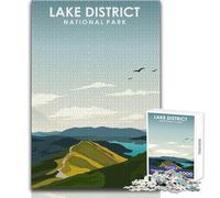 Puzzle de 1000 pièces pour Adultes - Parc National du Lake District - Jeu éducatif - Niveau de difficulté élevé - Dimensions 38x26cm