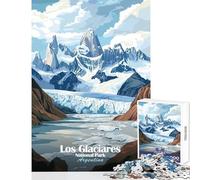 Puzzle de 1000 pièces pour Adultes Parc National Los Glaciares Jeu éducatif Idée Cadeau d'anniversaire Jeu Pratique et Stimulant Dimensions 50x75cm