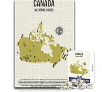 Puzzle de 1000 pièces pour Adultes - Parcs nationaux du Canada - Jeu intellectuel - Cadeau d'anniversaire - Dimensions 38x52cm