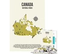 Puzzle de 1000 pièces pour Adultes Parcs nationaux du Canada Jeux relaxants Jouets addictifs pour cultiver la Patience Cadeaux d'anniversaire pour s'amuser en Famille (Dimensions 75x50cm)