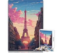 Puzzle de 1000 pièces pour Adultes, Paris, France Profitez d'un Moment de détente et de Relaxation Assemblage Stable et découpe précise Dimensions 38x26cm