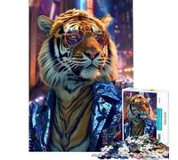 Puzzle de 1000 pièces pour Adultes Party Tiger défi éducatif Course de Vitesse Manuelle Casse-tête pour Les 14 Ans et Plus (50x75cm)