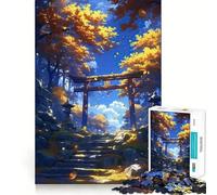 Puzzle de 1000 pièces pour Adultes Passage du sanctuaire d'automne Jeu de réflexion Amusant et Relaxant Cadeau d'anniversaire idéal (50x75cm)
