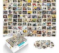 Puzzle de 1000 pièces pour Adultes Patchwork d'affiches Vintage Fait de Papier，pour Les 14 Ans et Plus Jeu éducatif pour Les familles Collection d'artistes, Beaux-Arts。Taille：38x52cm