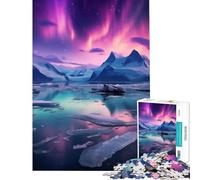 Puzzle de 1000 pièces pour Adultes Paysage d'aurores boréales Jeu Impossible Jeu éducatif Idée Cadeau Apprentissage et éducation (Dimensions 38x26cm)