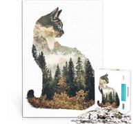 Puzzle de 1000 pièces pour Adultes Paysage de Cat Mountain Jouets Jeux éducatifs Soulagement du Stress Idées Cadeaux 75x50cm