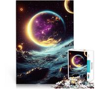 Puzzle de 1000 pièces pour Adultes Paysage de planète Extraterrestre Fabriqué en Carton pour Les 14 Ans et Plus Staycation Tuer Le Temps Idées Cadeaux。Taille：38x52cm/14.96x20.47pouce