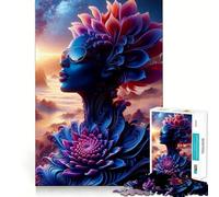 Puzzle de 1000 pièces pour Adultes,Paysage de rêve Bleu,découpe Fine,Jeu de Concentration,Jeu de Calme,activité d'anniversaire (38x26cm)