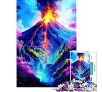 Puzzle de 1000 pièces pour Adultes Paysage de Volcan en éruption Décoration Murale pour Les Amis et la Famille (Taille 50x75cm)