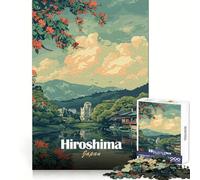 Puzzle de 1000 pièces pour Adultes Paysage d'Hiroshima,Japon Découpe précise Jeu Stimulant l'esprit Atelier de Jeu Calme Scène de Noël Art (38x26cm)