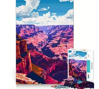 Puzzle de 1000 pièces pour Adultes Paysage du Grand Canyon Jeu de logique et d'art aux Bords précis Idéal pour se détendre et s'amuser Cadeau Festif (38x26cm)