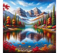 Puzzle de 1000 pièces pour Adultes,Paysage du lac de Montagne DIY Puzzles Divertissement Créatif,Puzzle Classiques,Cadeaux pour Art Mural(65 x 65 cm)