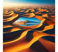 Puzzle de 1000 pièces pour Adultes,Paysage du lac désertique DIY Puzzles Divertissement Créatif,Puzzle Classiques,Cadeaux pour Art Mural(65 x 65 cm)