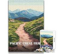 Puzzle de 1000 pièces pour Adultes - Paysage du Pacific Crest Trail États-Unis - Jeu de réflexion Familial - Décoration Murale - Anti-Stress - Dimensions:38x52cm