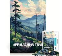 Puzzle de 1000 pièces pour Adultes Paysage du Sentier des Appalaches (États-Unis) Découpe précise Jeu de réflexion Artistique Loisirs créatifs Cadeau d'anniversaire Amusant (50x75cm)
