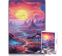 Puzzle de 1000 pièces pour Adultes - Paysage d'un Monde Extraterrestre pour se détendre et s'amuser - Découpe précise de qualité supérieure - Dimensions:50x75cm