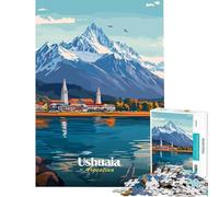 Puzzle de 1000 pièces pour Adultes Paysage d'Ushuaia Argentine Jeu intellectuel Casse-tête Analyse et logique Cadeau pour Femmes et Hommes (Dimensions 38x26m)