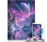 Puzzle de 1000 pièces pour Adultes Paysage Fantastique avec étoiles filantes Défi Difficile De Superbes Cadeaux et Jouets 38x26cm