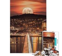 Puzzle de 1000 pièces pour Adultes Paysage Lunaire de Dundee Jeu Composite Stimule Le Cerveau Tout en s'amusant Jeu éducatif à partir de 14 Ans (38x52cm)
