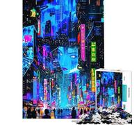 Puzzle de 1000 pièces pour Adultes Paysage Urbain Cyberpunk Japonais Jeu de réflexion Stimulant et Rapide Cadeau d'anniversaire Unique (38x52cm)