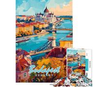 Puzzle de 1000 pièces pour Adultes Paysage Urbain de Budapest Jeu de réflexion pour Adolescents Une œuvre d'art Un Cadeau Stimulant (Taille 50x75cm)