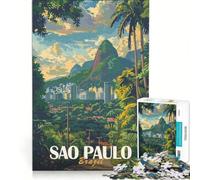 Puzzle de 1000 pièces pour Adultes Paysage Urbain de São Paulo Jeu éducatif Difficile Cadeau d'anniversaire Original 38x52cm