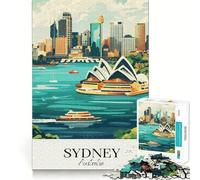 Puzzle de 1000 pièces pour Adultes Paysage Urbain de Sydney, Australie Décoration soignée Jeu d'exercice Mental Temps de détente et de Divertissement pour Noël (38x26cm)