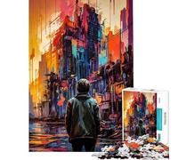 Puzzle de 1000 pièces pour Adultes Paysage Urbain Post-apocalyptique activités Amusantes à la Maison Cadeaux pour Femmes Jeux Amusants à partir de 14 Ans (38x52cm)