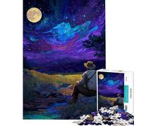 Puzzle de 1000 pièces pour Adultes Paysage « Veilleur de Nuit Jeu Amusant décoration Murale activités ludiques à la Maison (38x52cm)