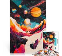 Puzzle de 1000 pièces pour Adultes Paysages de Montagnes cosmiques Planètes spatiales Jeux de détente Bon Cadeau 75x50cm
