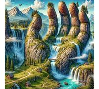Puzzle de 1000 pièces pour Adultes,Paysages fantastiques DIY Puzzles Divertissement Créatif,Puzzle Classiques,Cadeaux pour Art Mural(65 x 65 cm)