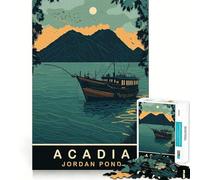 Puzzle de 1000 pièces pour Adultes Pêche sur l'étang Jordan Décoration soignée Activité cérébrale Amusante et Facile Cadeau d'anniversaire idéal (38x52cm)