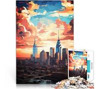 Puzzle de 1000 pièces pour Adultes Peinture à l'huile de Paysage de Philadelphie Jouets éducatifs Jeu de défi Unique 38x26cm
