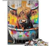 Puzzle de 1000 pièces pour Adultes, Peinture à l'huile de Yak, Assemblage de Motifs Amusant à la Maison, Cadeau d'anniversaire, Cadeau de Voyage (26x38cm)