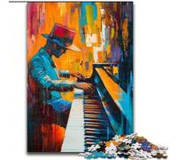 Puzzle de 1000 pièces pour Adultes, Peinture à l'huile, Jeu de Piano, Jeux en Famille, activités à la Maison, Cadeau d'anniversaire, Cadeau de Voyage (26x38cm)