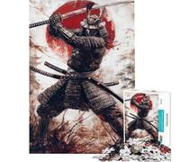 Puzzle de 1000 pièces pour Adultes Peinture de Guerrier samouraï Jeu de réflexion Stimulant la mémoire Idéal comme Cadeau (Dimensions 50x75cm)
