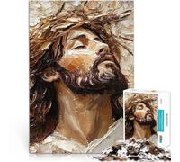 Puzzle de 1000 pièces pour Adultes Peinture de Jésus-Christ Jouets de Divertissement Familial Une œuvre d'art 38x26cm