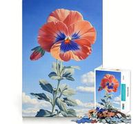 Puzzle de 1000 pièces pour Adultes Pensée en Fleurs,Art Finement découpé,Jeu de Concentration,Jeu Calme,activité d'anniversaire (38x52cm)