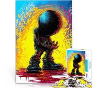 Puzzle de 1000 pièces pour Adultes Perdu dans l'abîme - Art expressionniste surréaliste Jeu intellectuel Super Cadeau 38x26cm