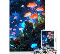Puzzle de 1000 pièces pour Adultes « Perdu dans Un Monde bioluminescent » Un Jeu Anti-Stress idéal pour se détendre et s'amuser à la Maison Dimensions 50x75cm