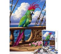 Puzzle de 1000 pièces pour Adultes Perroquet Pirate sur Le Pont d'un Navire Décoration intérieure Jouet Cadeau d'anniversaire Jeu Relaxant Collection d'artistes Beaux-Arts Dimensions 38x26cm