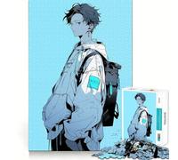 Puzzle de 1000 pièces pour Adultes Personnage d'anime Bleu Jeu de Finition Parfaite,Casse-tête,Jeu d'inactivité,Illustration de Noël (50x75cm)