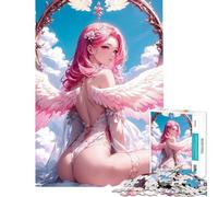 Puzzle de 1000 pièces pour Adultes Personnage féminin d'anime Ange Divin Jeu Anti-Stress Modèle à Assembler Offre spéciale pour Toute la Famille (38x52cm)