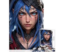 Puzzle de 1000 pièces pour Adultes Personnage féminin d'anime décoration Murale Cadeau d'anniversaire améliore la mémoire (50x75cm)