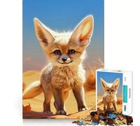 Puzzle de 1000 pièces pour Adultes Petit Renard Fennec Jeu de réflexion Amusant et Stimulant Activité de Loisirs pour Un Anniversaire (38x26cm)
