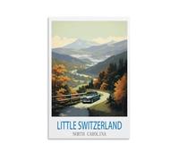 Puzzle de 1000 pièces pour Adultes - Petite Suisse, Caroline du Nord - 52 x 38 cm. Un Cadeau Relaxant et Stimulant pour Adultes, Adolescents et Seniors.