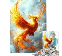 Puzzle de 1000 pièces pour Adultes Phénix en vol Jeu Familial Modèle à Assembler Défi à relever (Dimensions 38x52cm)