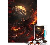 Puzzle de 1000 pièces pour Adultes Phoenix Pleine Lune Jeu éducatif de 1000 pièces Décoration Parfaite Jeu Stimulant et Convivial en Famille (38x26cm)