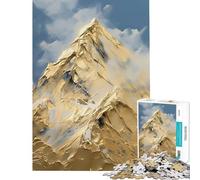 Puzzle de 1000 pièces pour Adultes Pic de la Montagne Dorée Jeu Anti-Stress Assemblage de Motifs Défi Unique (75x50cm)